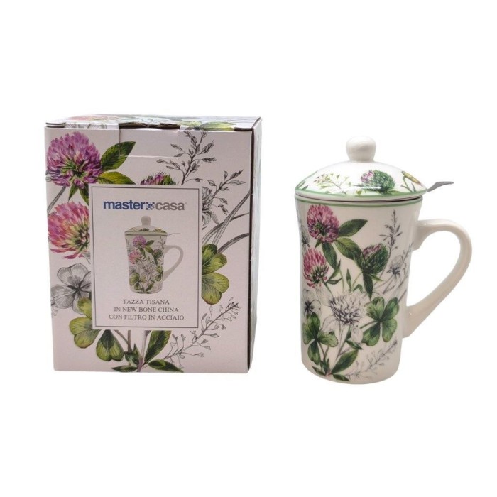 TAZZA TISANA FIORI FUXIA CFILTRO